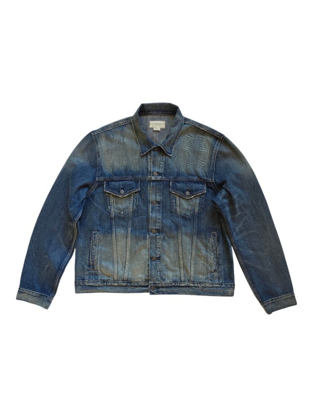 VTG Ralph Lauren Denim & Supply  Trucker Jacket Type 3 Men's XXL Distressed Blue